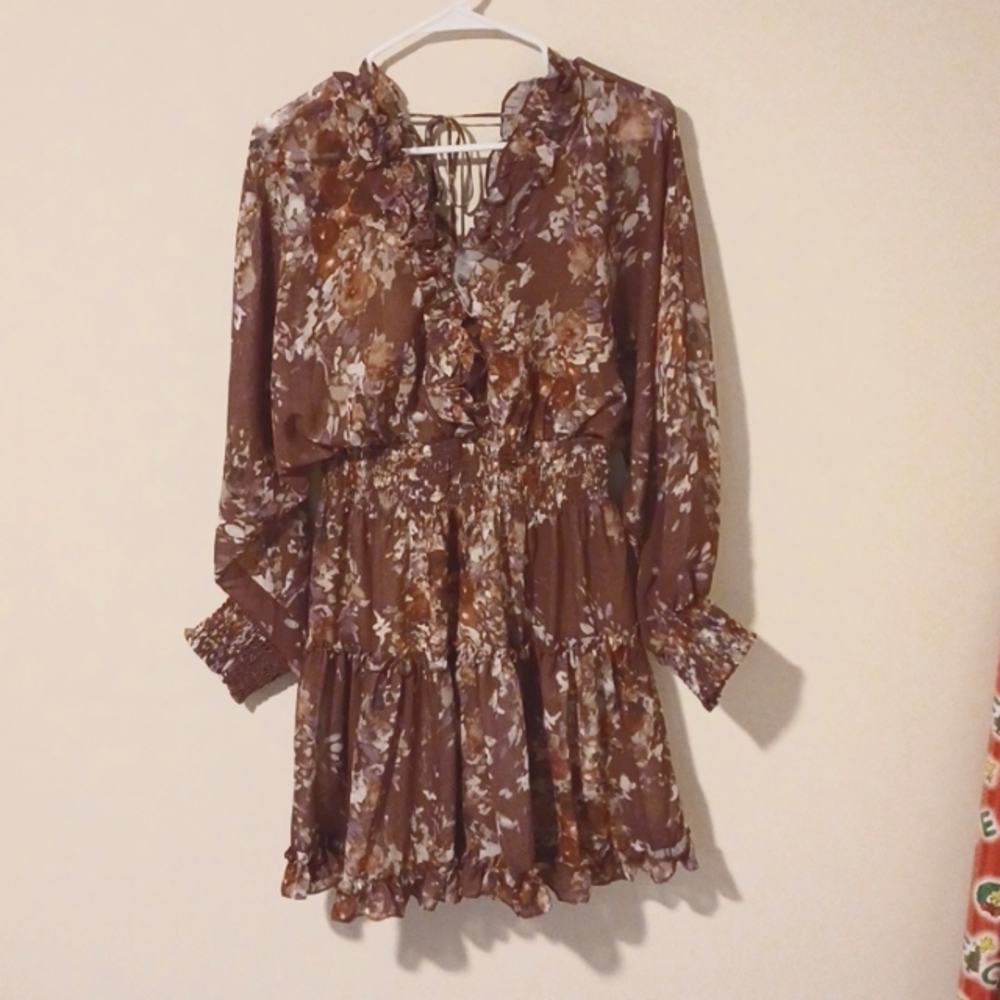 Purple ruffle dress